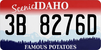ID license plate 3B8276D