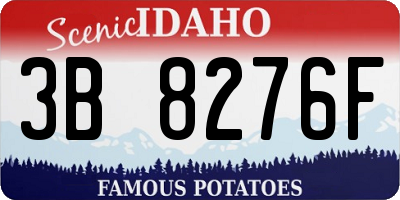 ID license plate 3B8276F