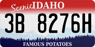 ID license plate 3B8276H