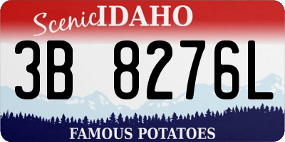 ID license plate 3B8276L