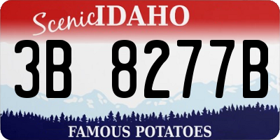 ID license plate 3B8277B