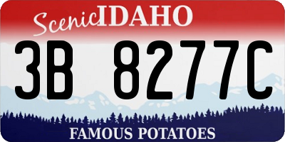 ID license plate 3B8277C