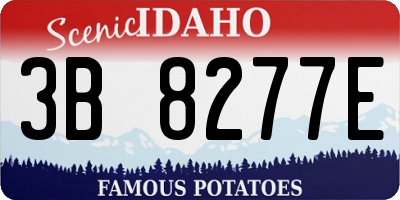 ID license plate 3B8277E