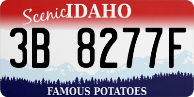 ID license plate 3B8277F