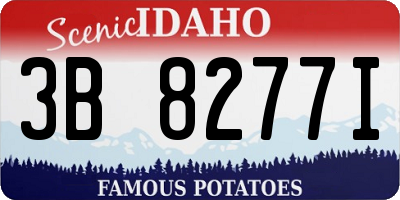 ID license plate 3B8277I