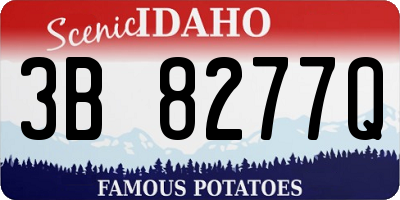 ID license plate 3B8277Q