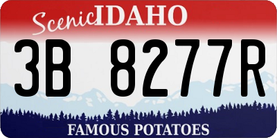 ID license plate 3B8277R
