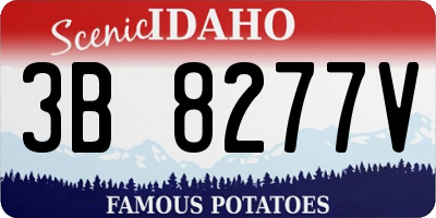 ID license plate 3B8277V