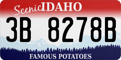 ID license plate 3B8278B