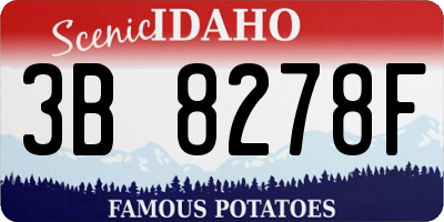 ID license plate 3B8278F