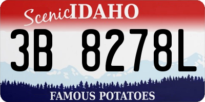 ID license plate 3B8278L