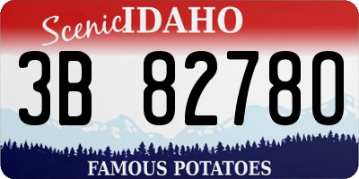 ID license plate 3B8278O