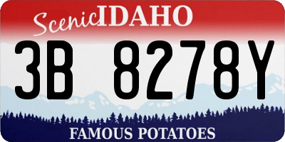 ID license plate 3B8278Y
