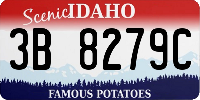 ID license plate 3B8279C