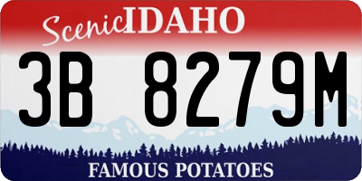 ID license plate 3B8279M