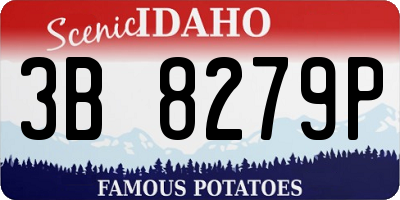 ID license plate 3B8279P