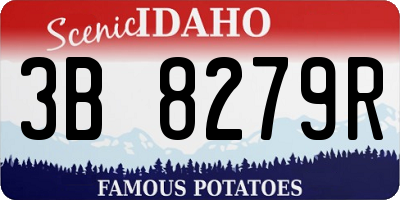 ID license plate 3B8279R