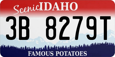 ID license plate 3B8279T