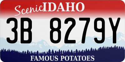 ID license plate 3B8279Y
