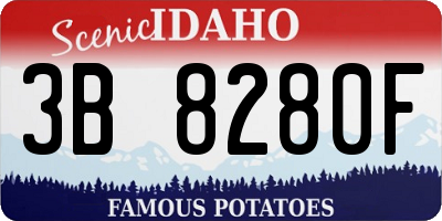 ID license plate 3B8280F