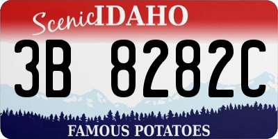 ID license plate 3B8282C