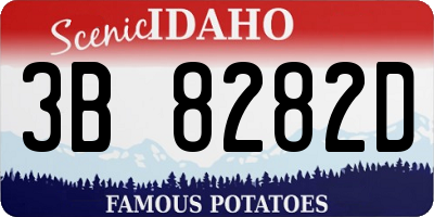 ID license plate 3B8282D