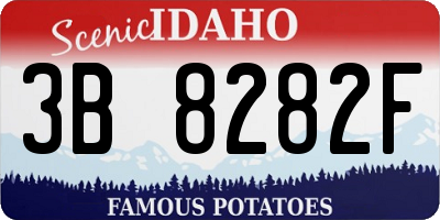 ID license plate 3B8282F