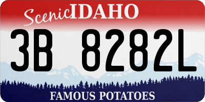 ID license plate 3B8282L