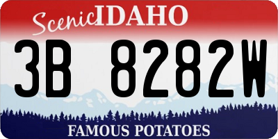 ID license plate 3B8282W