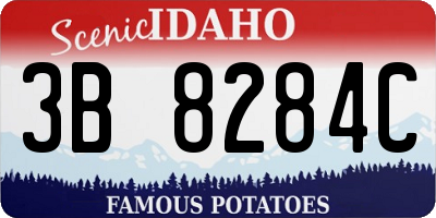 ID license plate 3B8284C