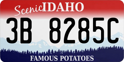 ID license plate 3B8285C