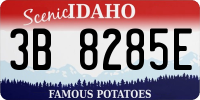 ID license plate 3B8285E