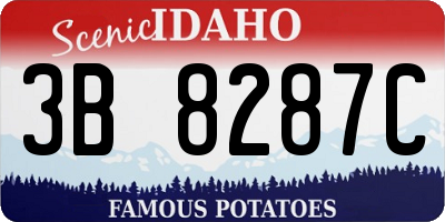 ID license plate 3B8287C