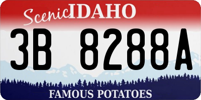 ID license plate 3B8288A