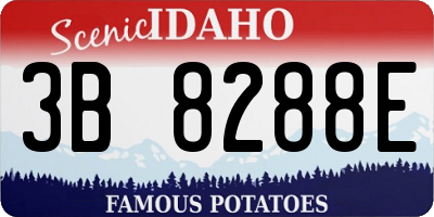 ID license plate 3B8288E