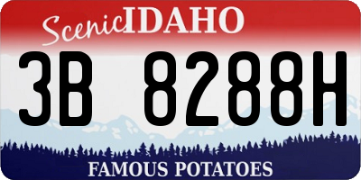 ID license plate 3B8288H