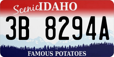 ID license plate 3B8294A