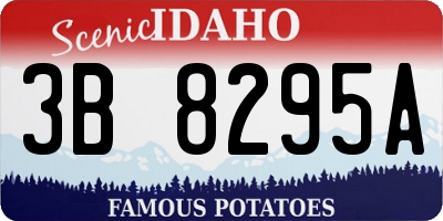ID license plate 3B8295A