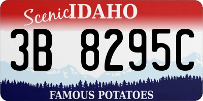 ID license plate 3B8295C