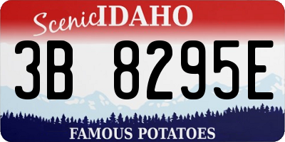 ID license plate 3B8295E