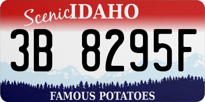 ID license plate 3B8295F