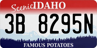 ID license plate 3B8295N