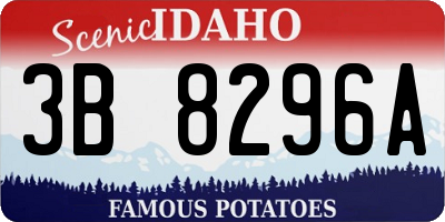 ID license plate 3B8296A