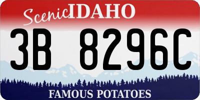 ID license plate 3B8296C