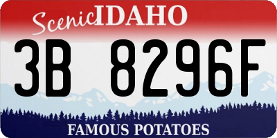 ID license plate 3B8296F