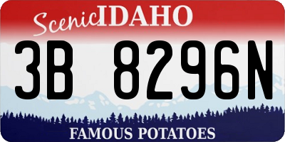 ID license plate 3B8296N