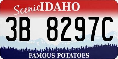 ID license plate 3B8297C