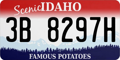 ID license plate 3B8297H