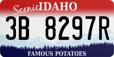 ID license plate 3B8297R