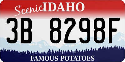 ID license plate 3B8298F